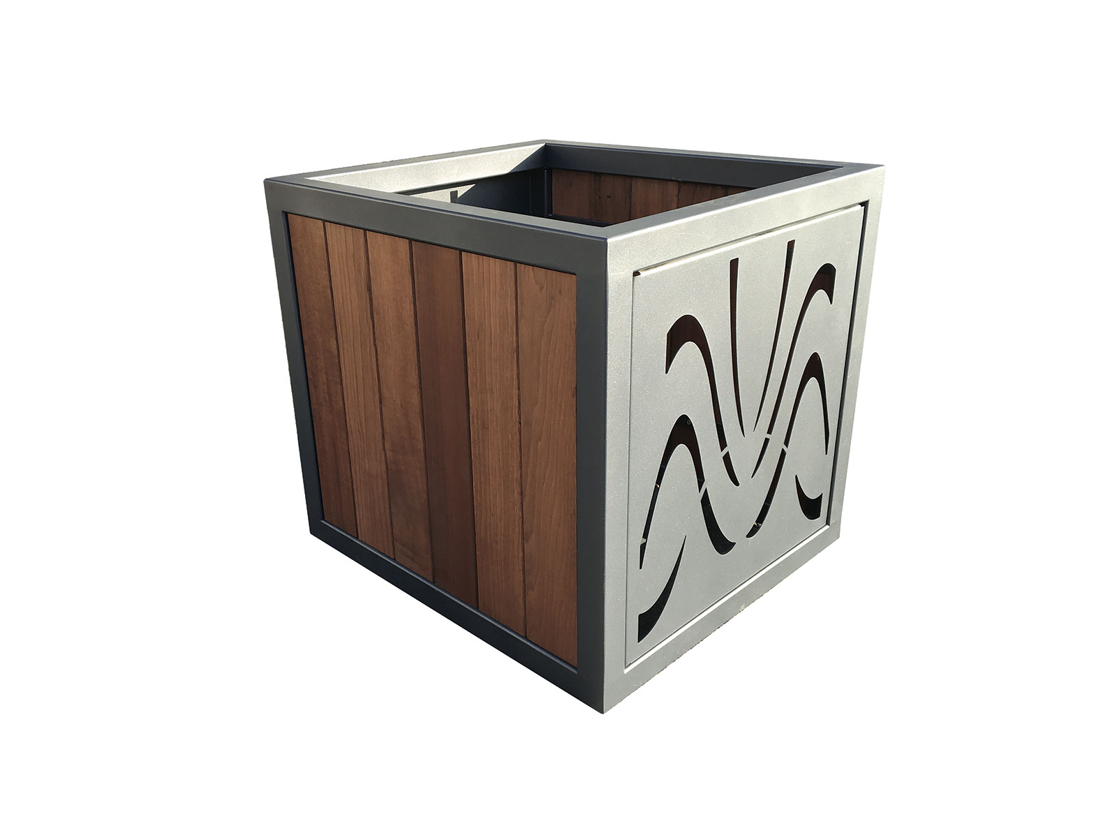 Jardinière exterieur métal mobilier sur mesure meuble bois métal –  BROCANTETENDANCE